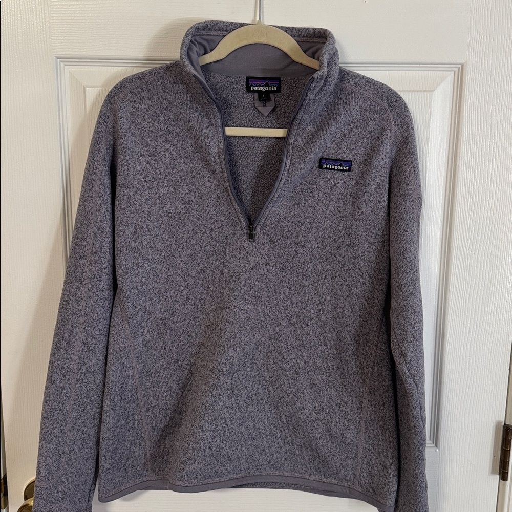 Patagonia Women's Smokey Violet 1/4 Zip-Up Sweater. EUC